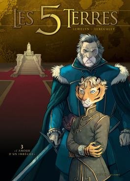 Couverture de la BD Les 5 Terres T02 - "Quelqu'un de vivant" de Lewelyn - Editions Delcourt