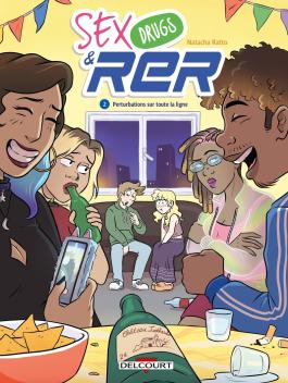 Couverture de la BD Sex Drugs and RER T02 de Natacha ratto - Editions Delcourt