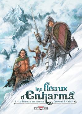 Couverture de la BD Les Fléaux d'Enharma T01 Le Terreau des braves de Sylvain cordurié - Editions Delcourt