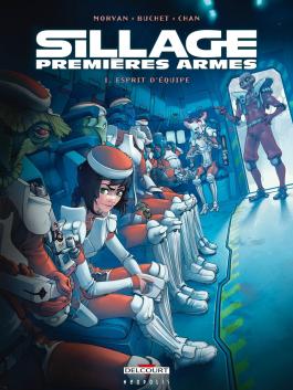 Couverture de la BD SILLAGE - PREMIERES ARMES T01 ESPRIT D'EQUIPE de Philippe buchet - Editions Delcourt