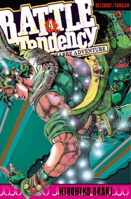Couverture du Manga Jojo's - Battle Tendency T04 de Hirohiko araki - Editions Delcourt