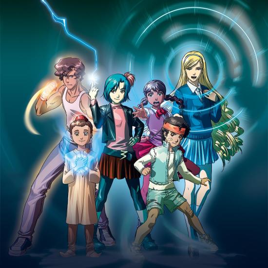Galerie d’image des BD Les Mythics : illustration n°1 des 6 héros - Editions Delcourt