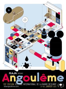 Affiche officielle du Festival international de la BD d’Angoulême 2022 réalisée par Chris WARE
