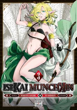 Couverture du Tome 3 du manga Isekai Munchkin de Yu Shimizu et Makoto Aogiri - Editions Delcourt