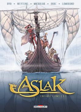 Couverture de la Aslak - Intégrale T01 à T03 de Hub - Editions Delcourt