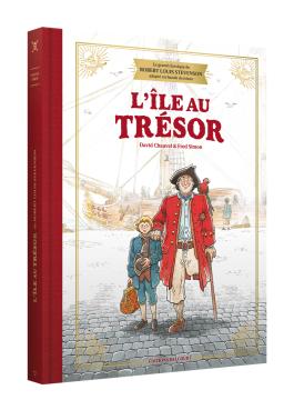 Couverture de la L'Île au trésor, de Robert Louis Stevenson - Édition prestige de David chauvel - Editions Delcourt