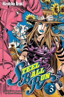 Couverture du Manga Jojo's - Steel Ball Run T03 de Hirohiko araki - Editions Delcourt