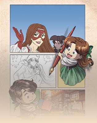 Image d’illustration n°1 de l’univers de Patricia Lyfoung pour les BD La Rose Écarlate « Créée ta BD »