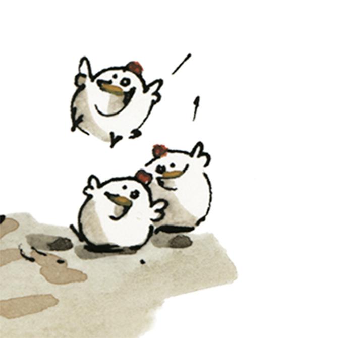 Grand mechant renard les poussins
