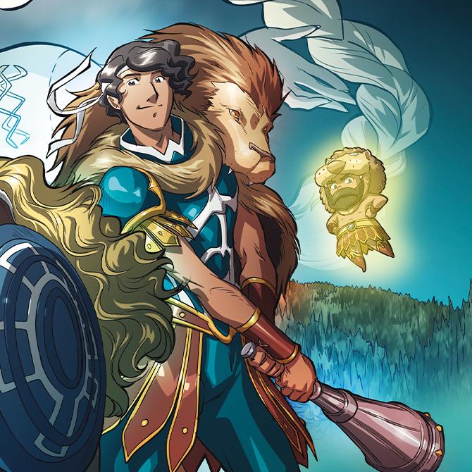 BD Mythics : illustration de Neo sous sa forme de dieux - Editions Delcourt
