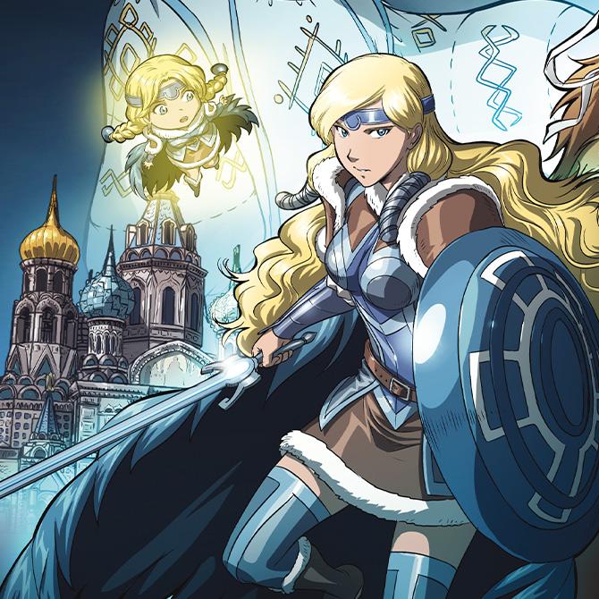 BD Mythics : illustration d’Abigail sous sa forme de déesse - Editions Delcourt