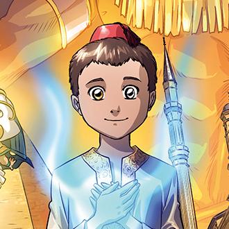 BD Mythics : illustration d’Amir sous forme humaine - Editions Delcourt