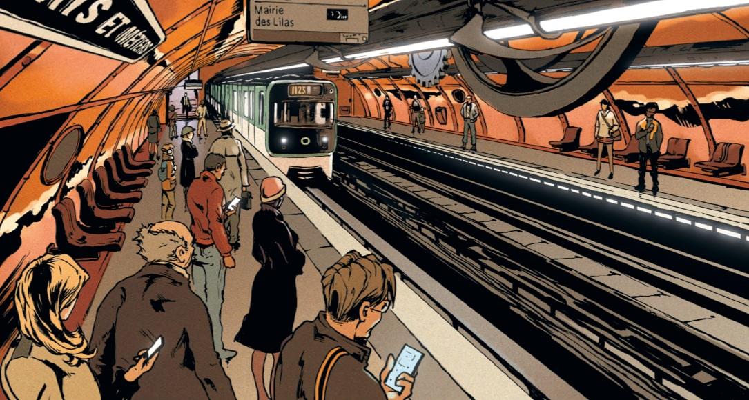 Brigade Chimérique quai de métro