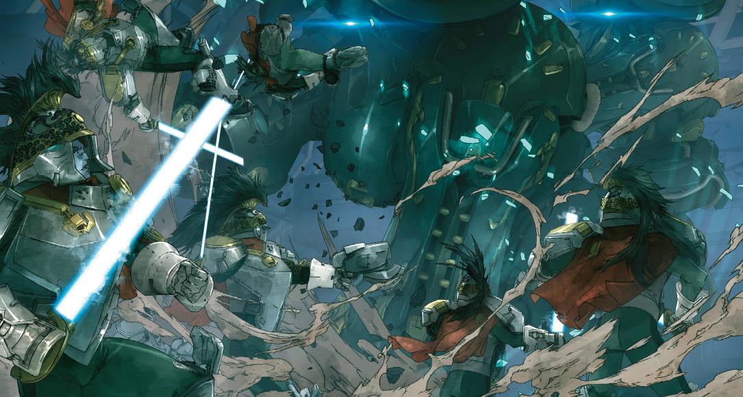 Extrait d’image de combat du Tome 1 d’Astra Saga