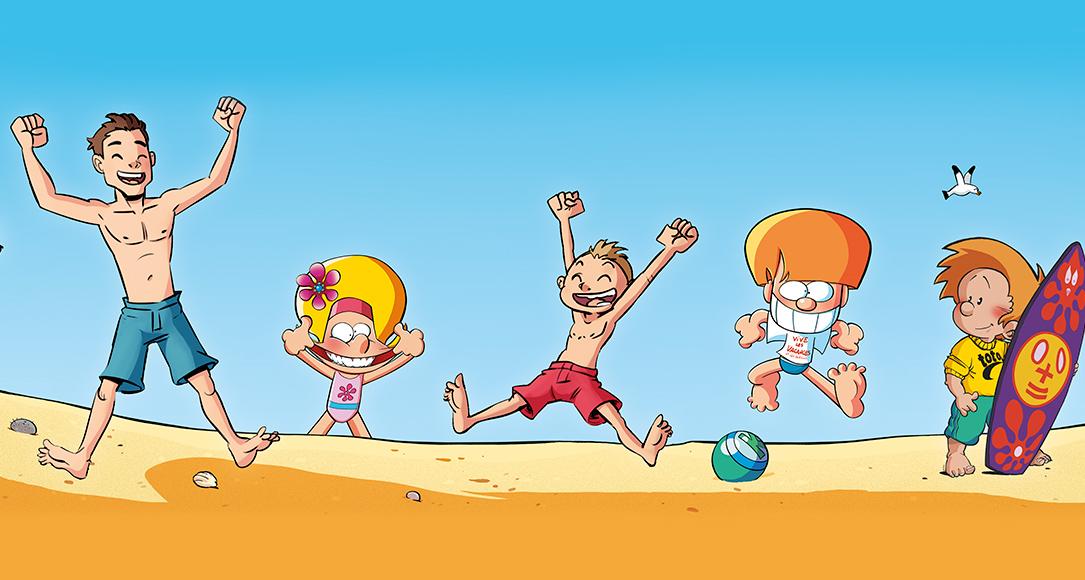 Les personnages des BD Delcourt dans les Clubs de Plages avec le journal de Mickey